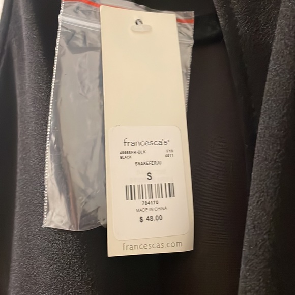 Francesca’s black and snakeskin pantsuit - Picture 4 of 4